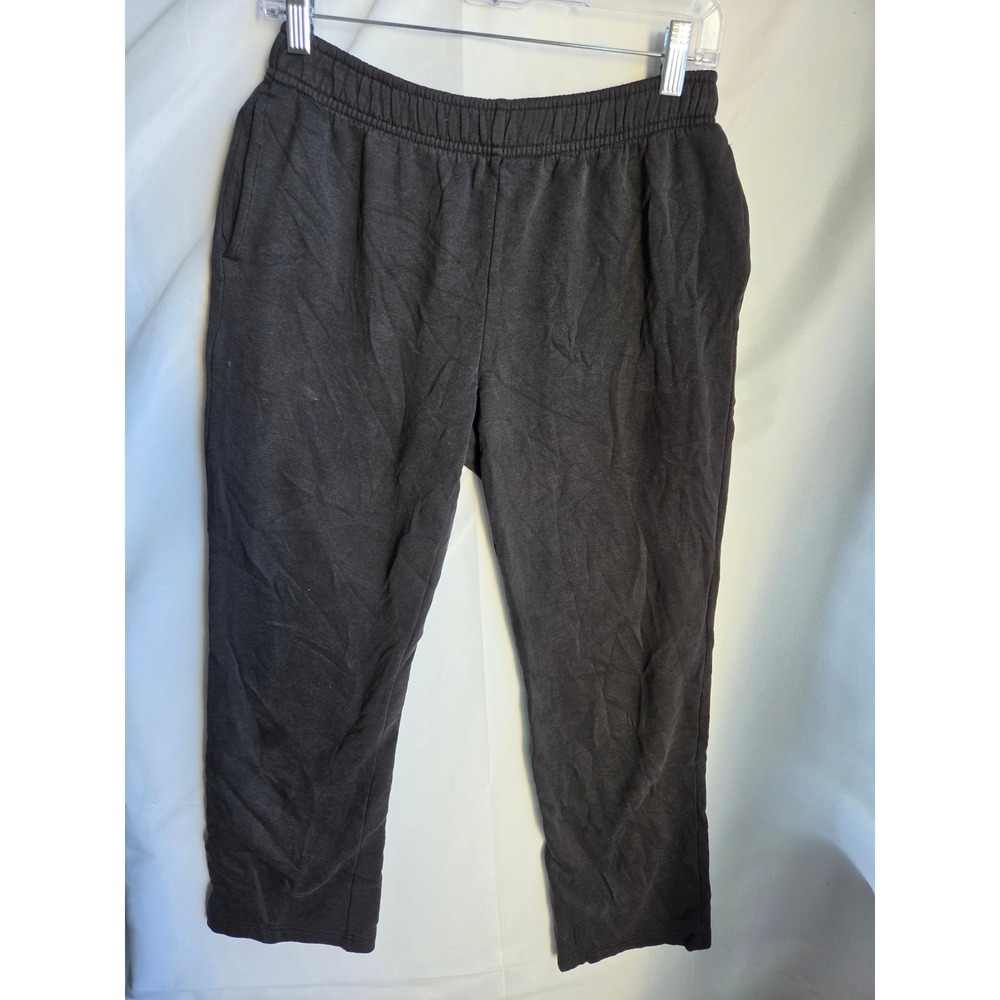 Karen Scott Sport Sweatpants Womens  Black Elastic Waist Straight Leg